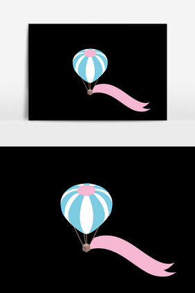 卡通热气球元素设计