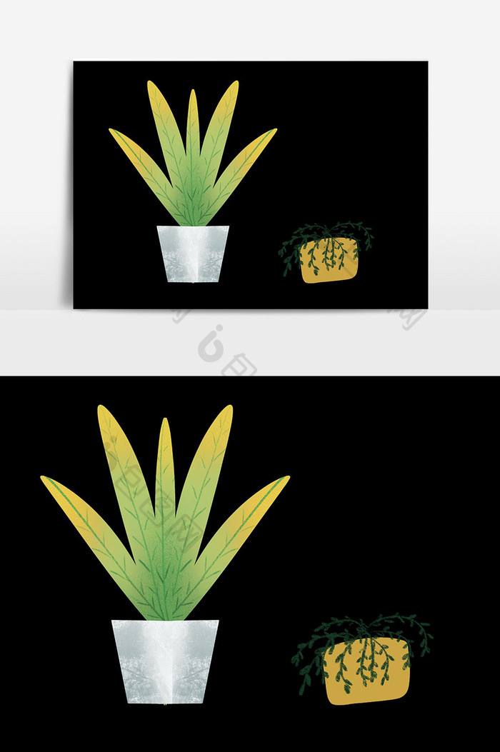 卡通植物元素设计