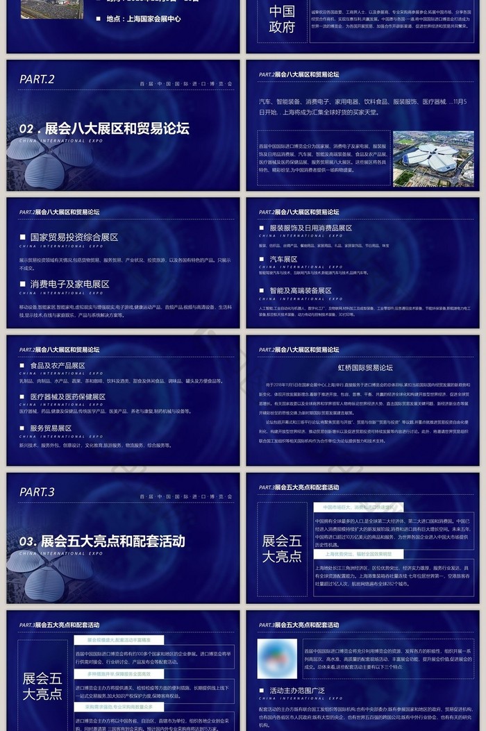 中国上海首届国际进口博览会PPT模板
