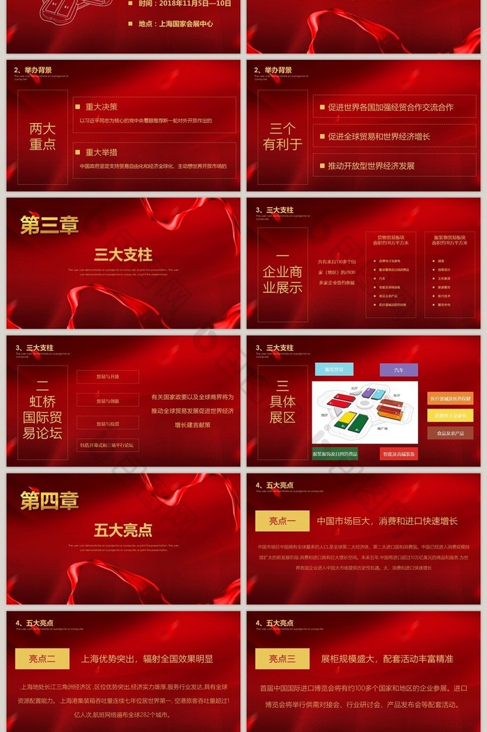 上海首届中国国际进口博览会PPT模板