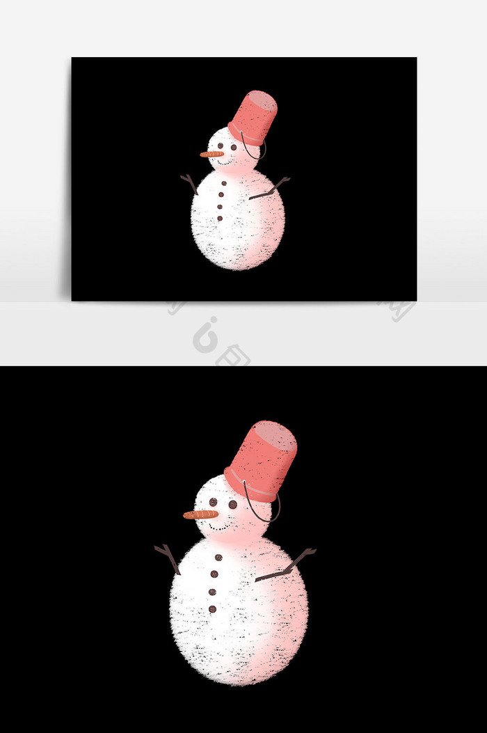 冬季卡通雪人元素设计