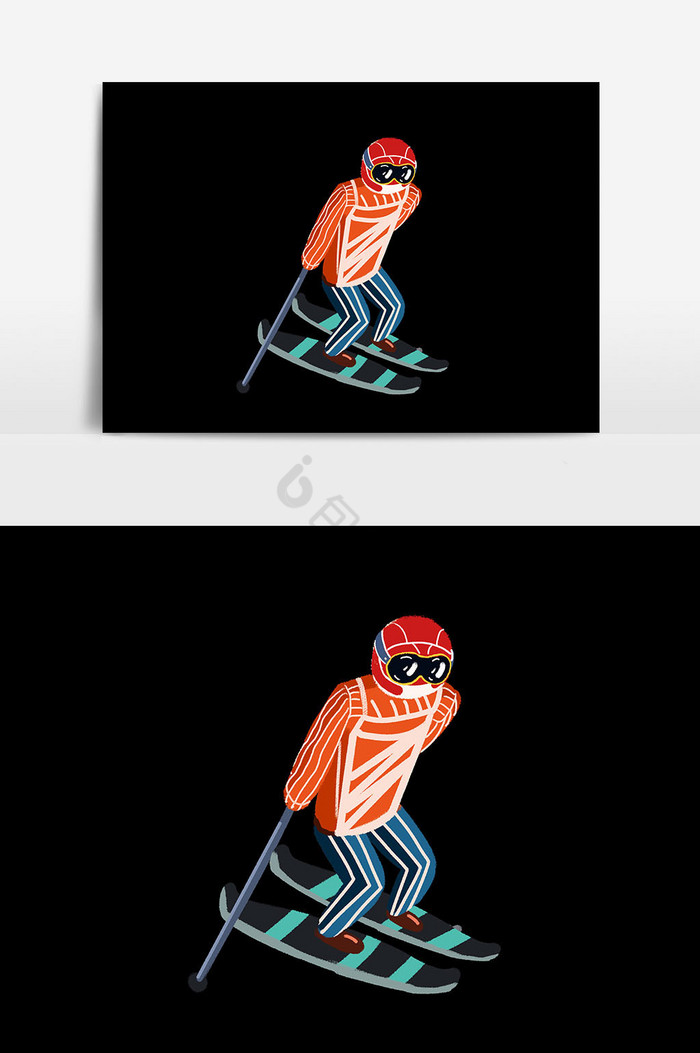 滑雪男子图片