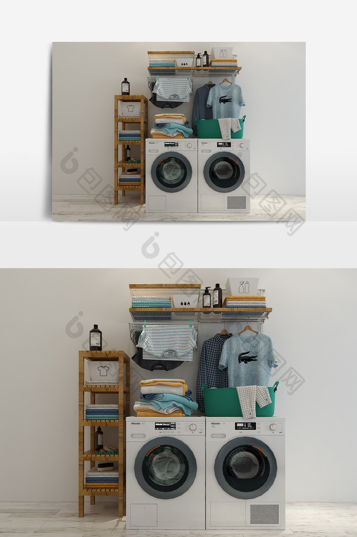 简约家用洗衣机模型