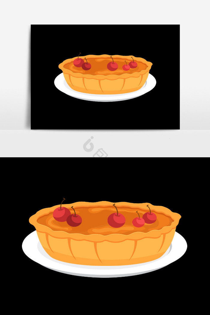 水果蛋糕插画图片