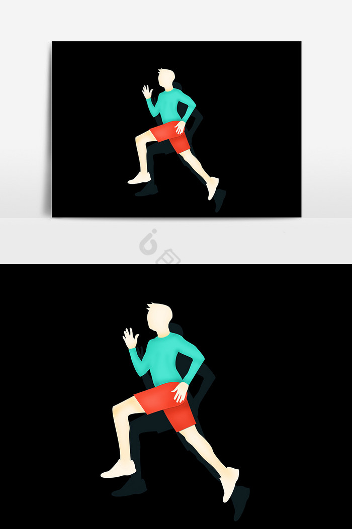 跑步人物图片