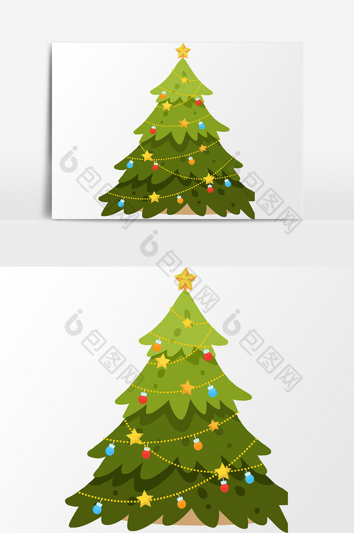 圣诞节主题圣诞树元素
