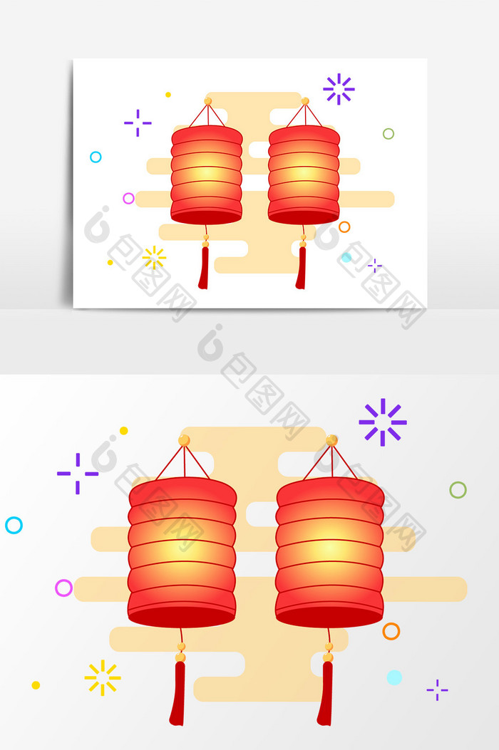 灯笼元素设计新年