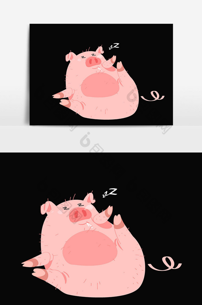 小猪睡觉图片图片