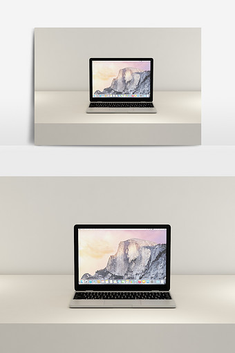 现代简约笔记本电脑模型图片