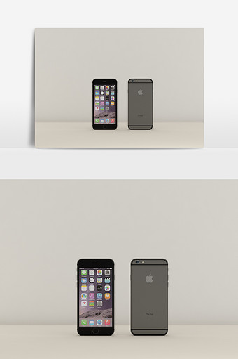 灰色苹果手机模型图片
