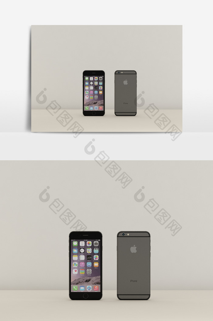 灰色苹果手机模型