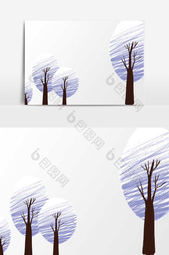 榕树针松树设计素材图片
