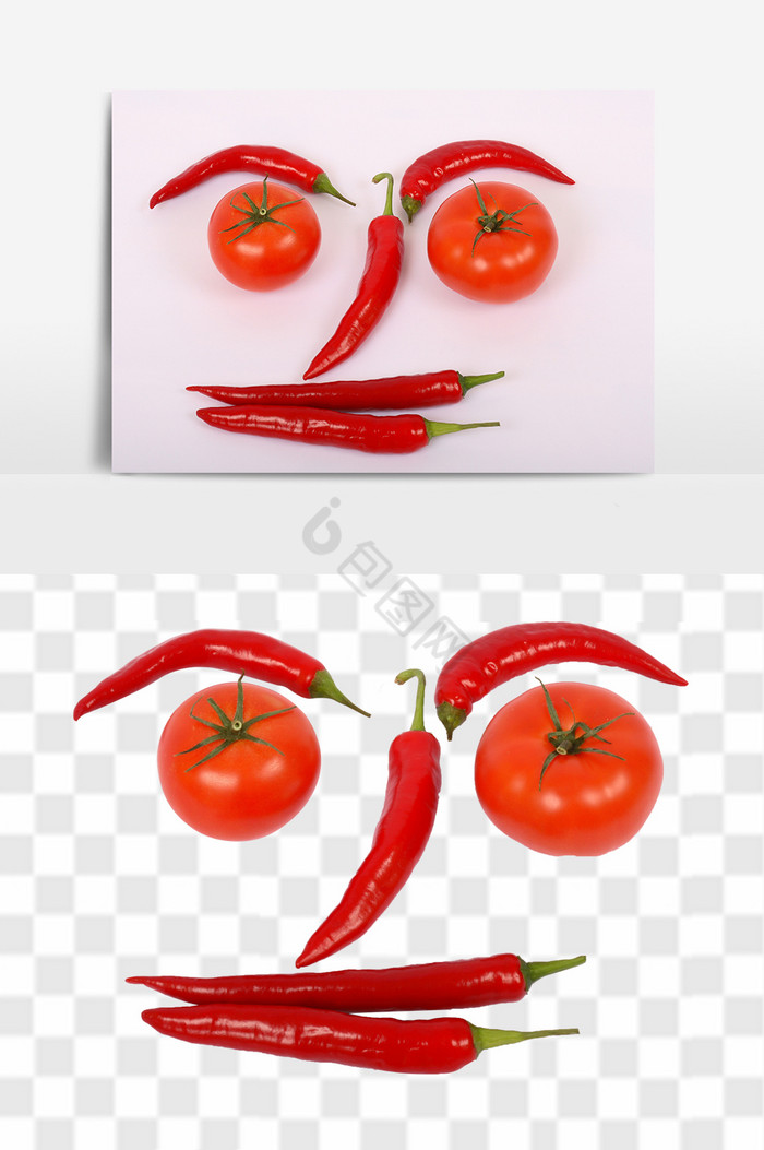 西红柿红尖椒组合图片
