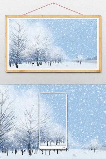 冬季室外飘雪元素设计图片