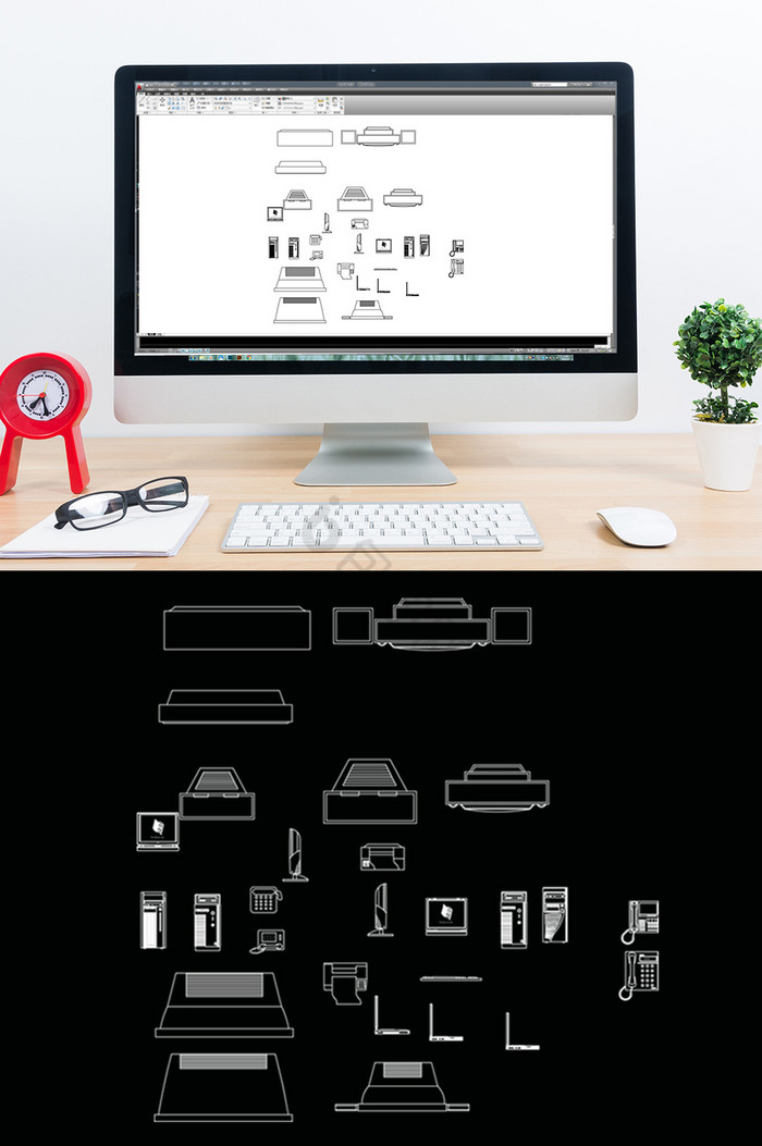 CAD常用家用电器模块图片