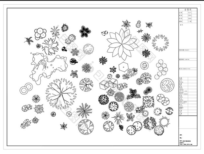 cad绿植平面模型