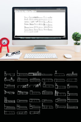 床品家具CAD立面图库