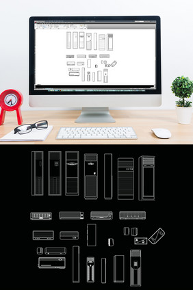 立面空调柜机CAD模块