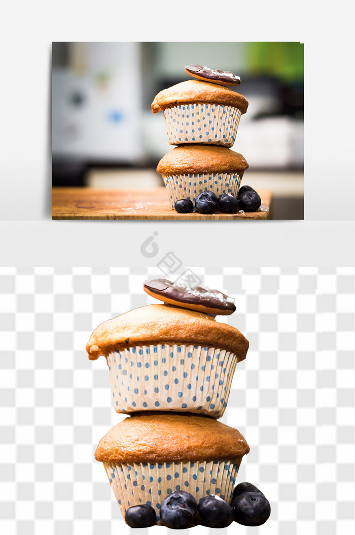 点心蛋糕面包蓝莓组合图片