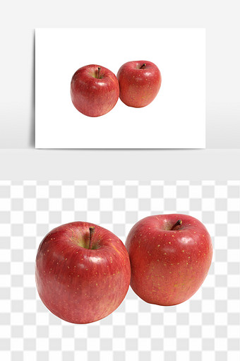 红苹果 苹果组合元素图片