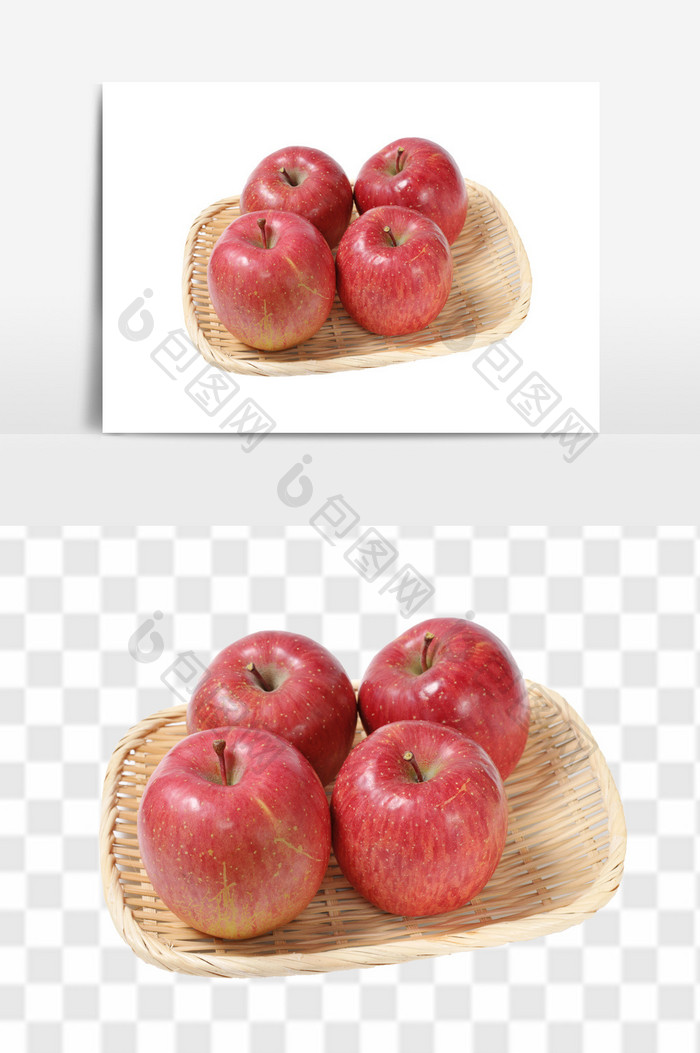 特产冰糖心红富士苹果孕妇水果苹果组合元素