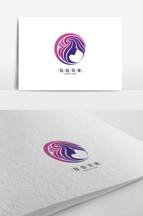 大气美容美发logo设计