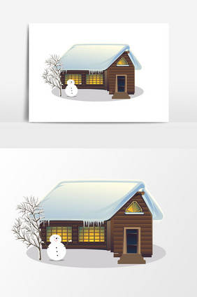 冬季房屋元素设计
