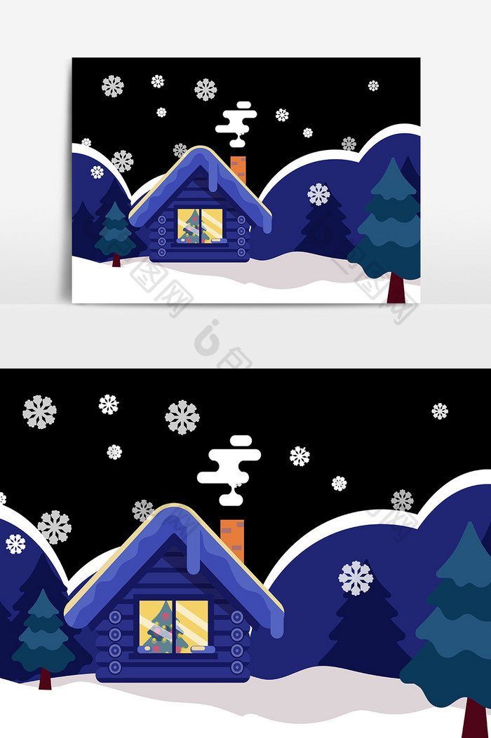 冬季房屋雪景图片图片