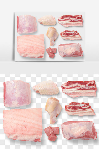 鸡肉猪肉食品元素PNG文件食品抠图图片