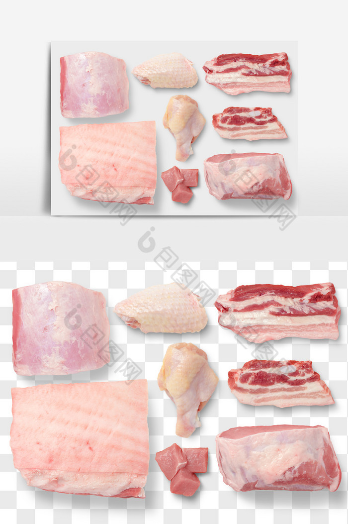 鸡肉猪肉食品PNG文件食品抠图图片图片