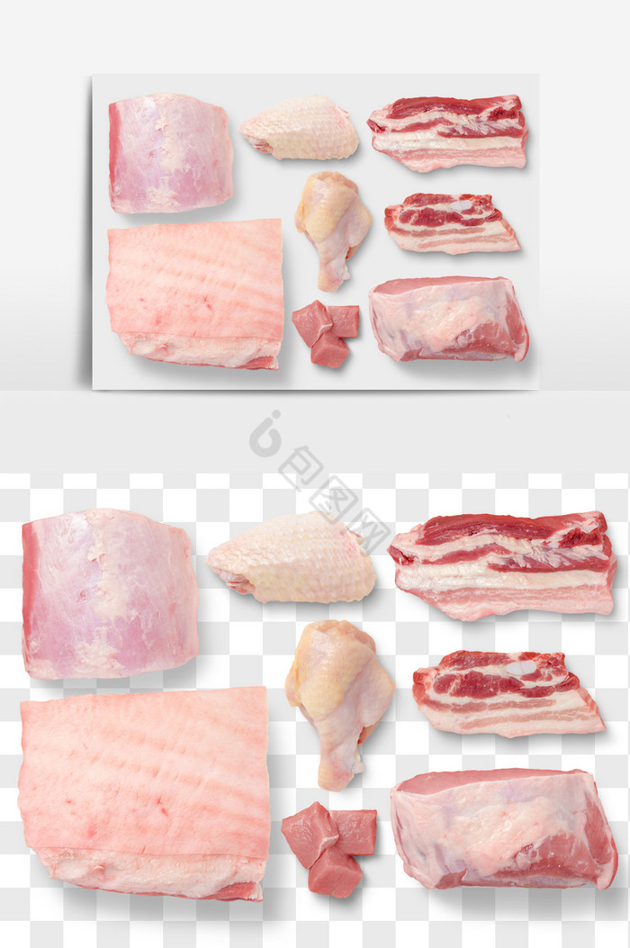 鸡肉猪肉食品PNG文件食品抠图图片