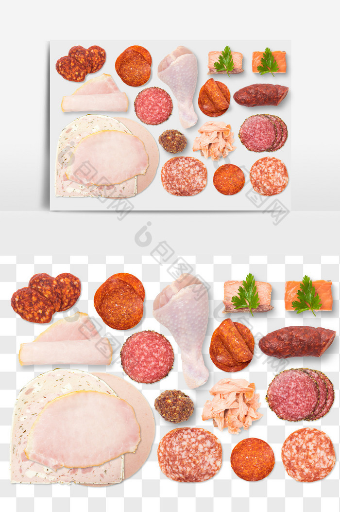 鱼肉鸡肉肉制品食品PNG文件食品抠图图片图片