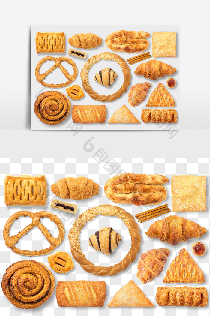 烘焙食品面包食品元素PNG文件