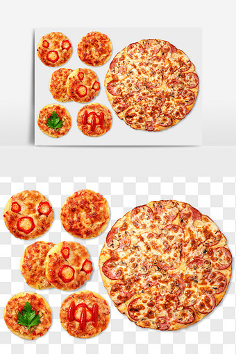 培根披萨饼烘焙食品元素PNG文件图片