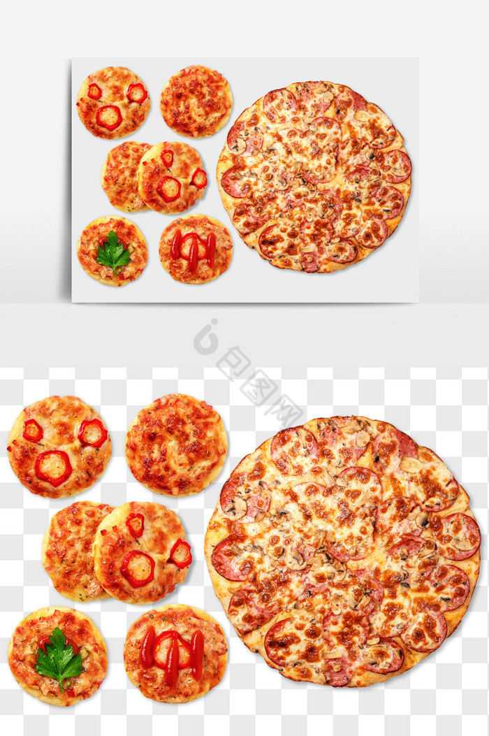 培根披萨饼烘焙食品PNG文件图片