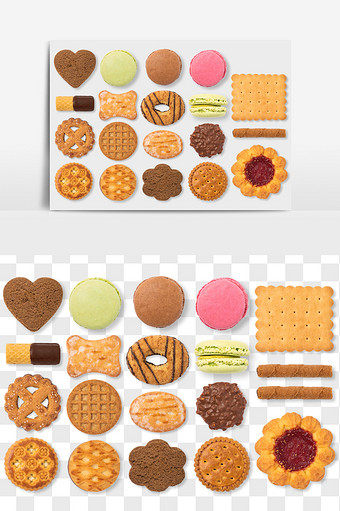 饼干甜点烘焙食品元素PNG文件图片