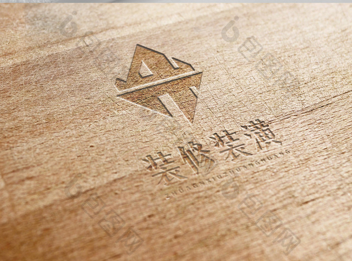 双色系简约时尚装修装潢公司logo