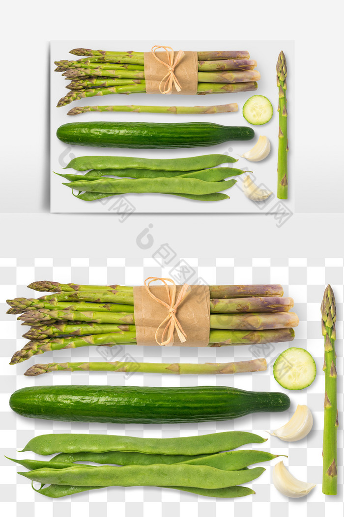 笋黄瓜扁豆食品PNG图片图片