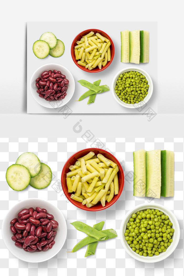 红豆绿豆四季豆食品PNG文件图片图片