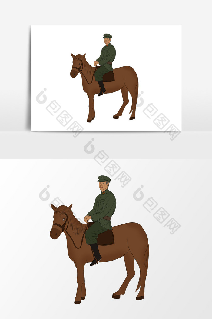 中国骑马军人形象图片图片