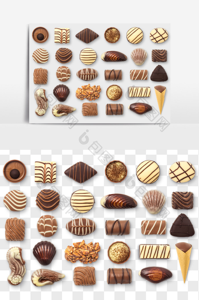 巧克力甜品零食食品元素PNG图片