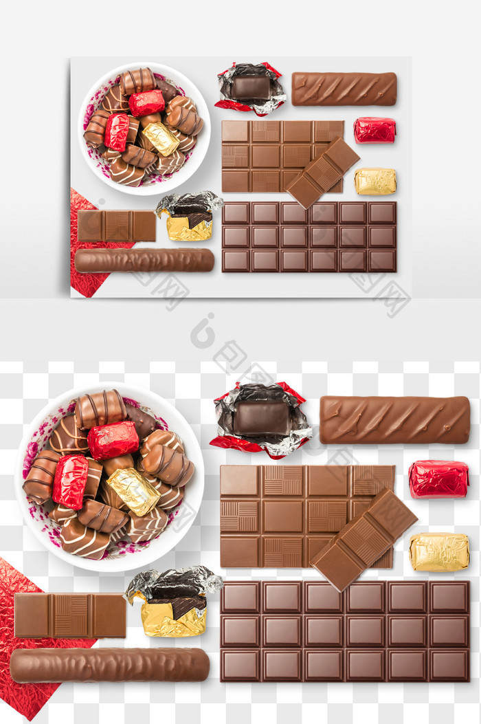 巧克力零食食品元素PNG图片