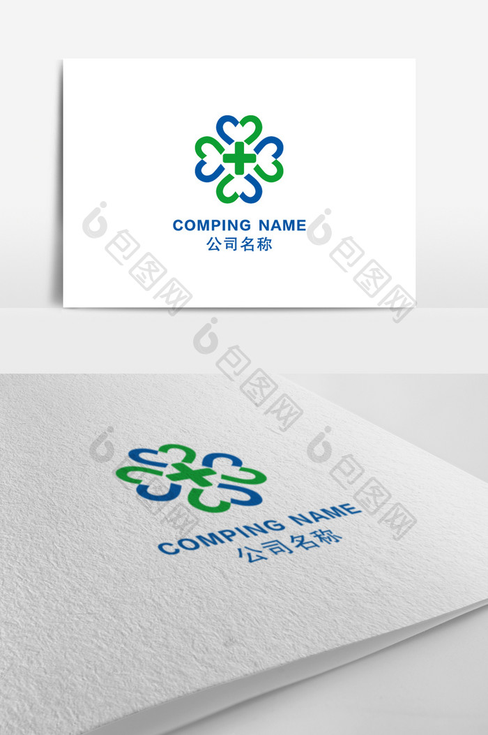 简约大气医疗卫生标志logo设计