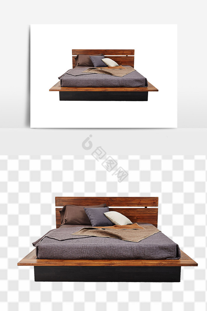 高级双人床高档床图片