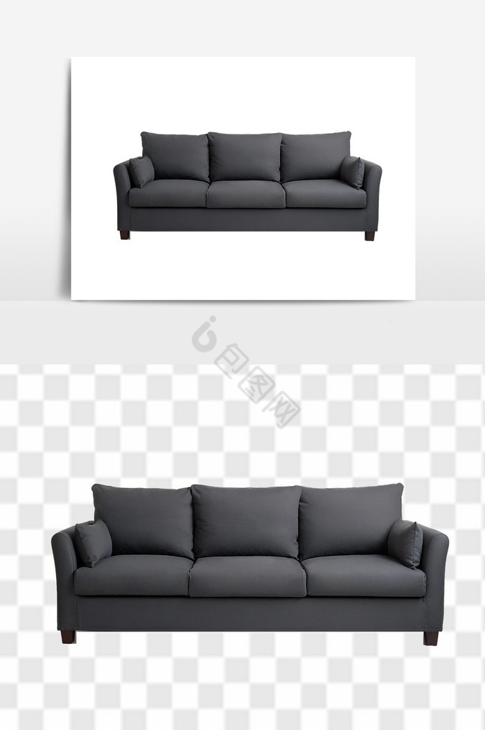 黑色调欧式沙发图片
