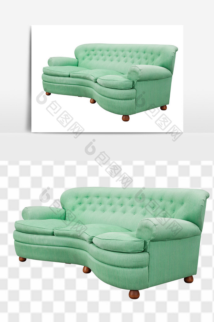 浅绿色时尚客厅沙发
