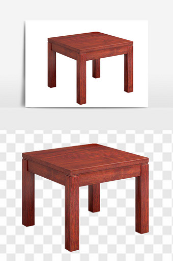 红色复古家具板凳图片