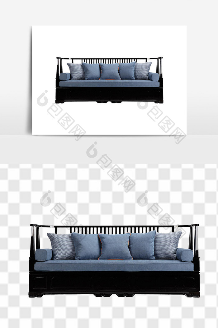 欧式蓝色款式沙发