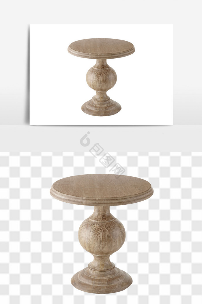 木质圆形家具桌子图片