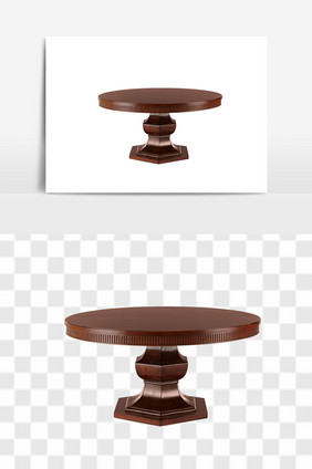 红木家具圆形桌子